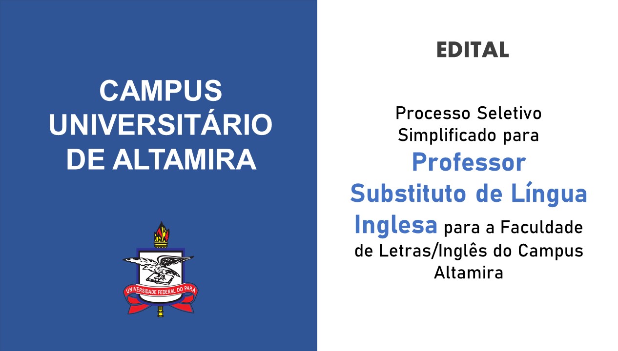 Edital para o Processo Seletivo Simplificado para Professor Substituto de Língua Inglesa